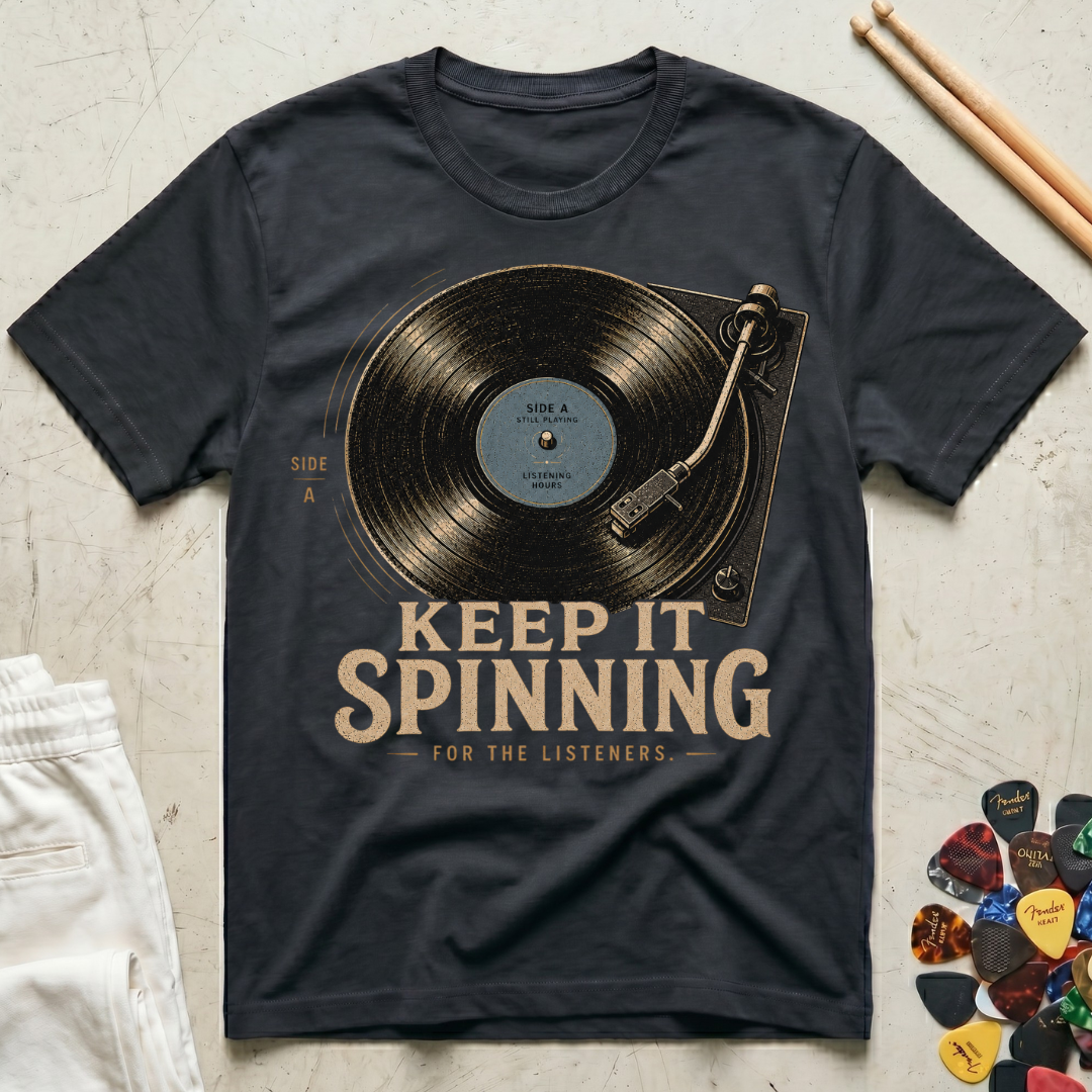 Keep It Spinning-Turntable T-Shirt
