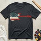 US Flag Guitar T-Shirt