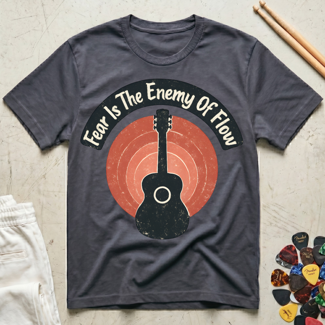 Fear Is The Enemy Of Flow Guitar T-Shirt