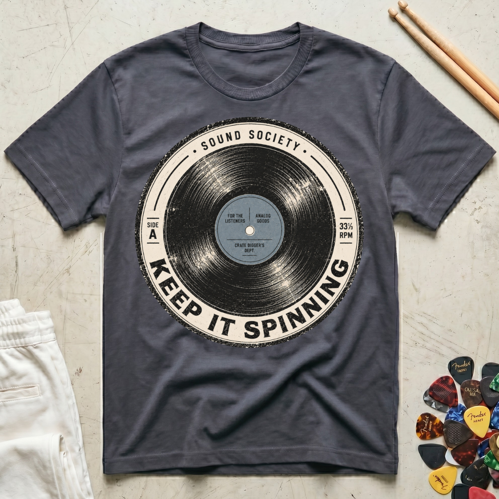Keep It Spinning-Vinyl T-Shirt