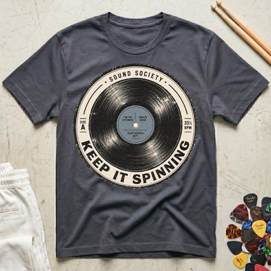 Keep It Spinning-Vinyl T-Shirt