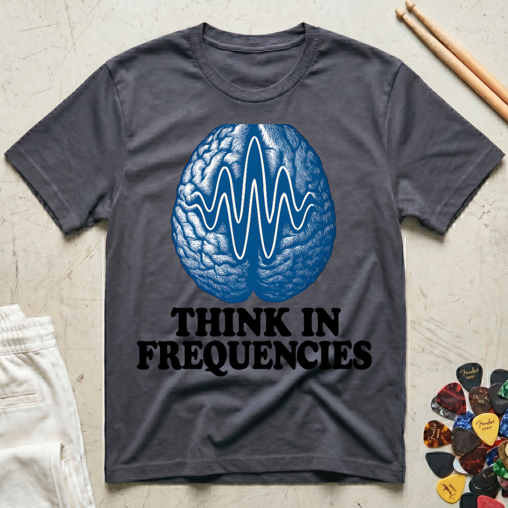 Think In Frequencies Brain Wave T-Shirt