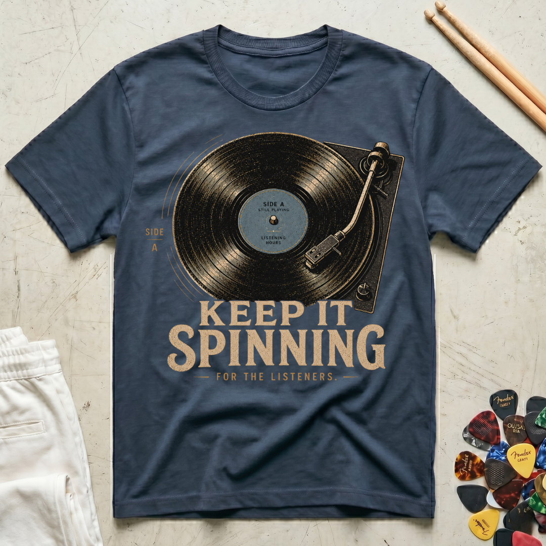 Keep It Spinning-Turntable T-Shirt