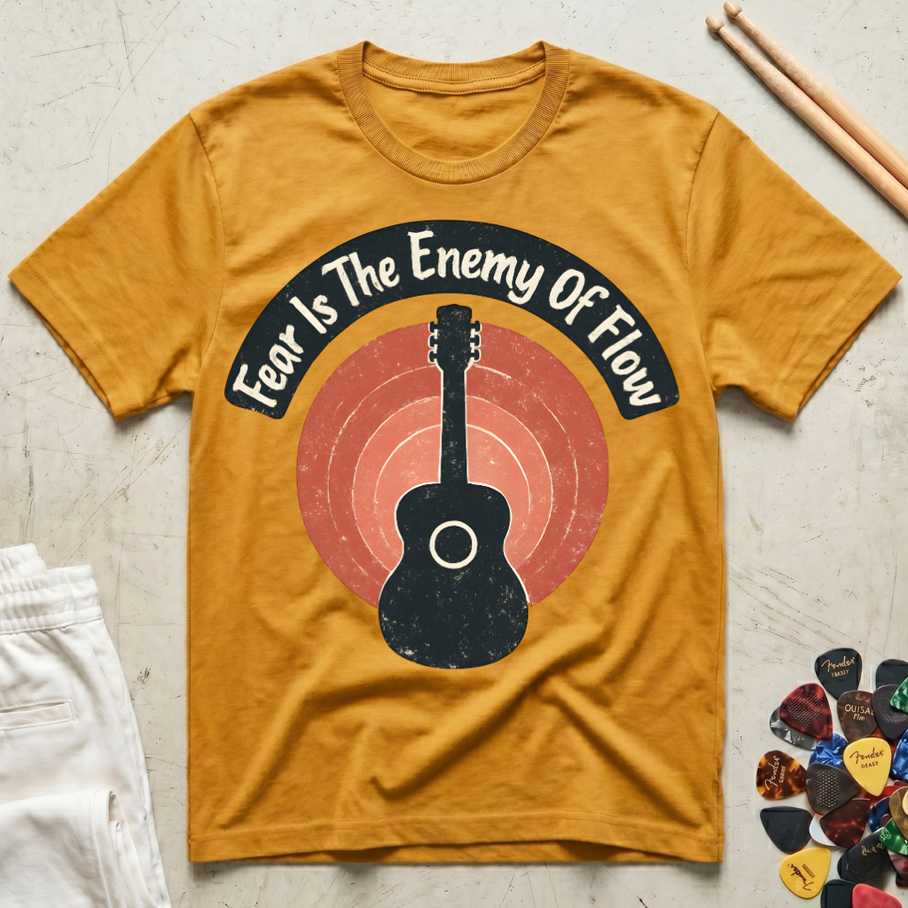 Fear Is The Enemy Of Flow Guitar T-Shirt