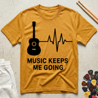 Music Keeps Me Going Guitar T-Shirt