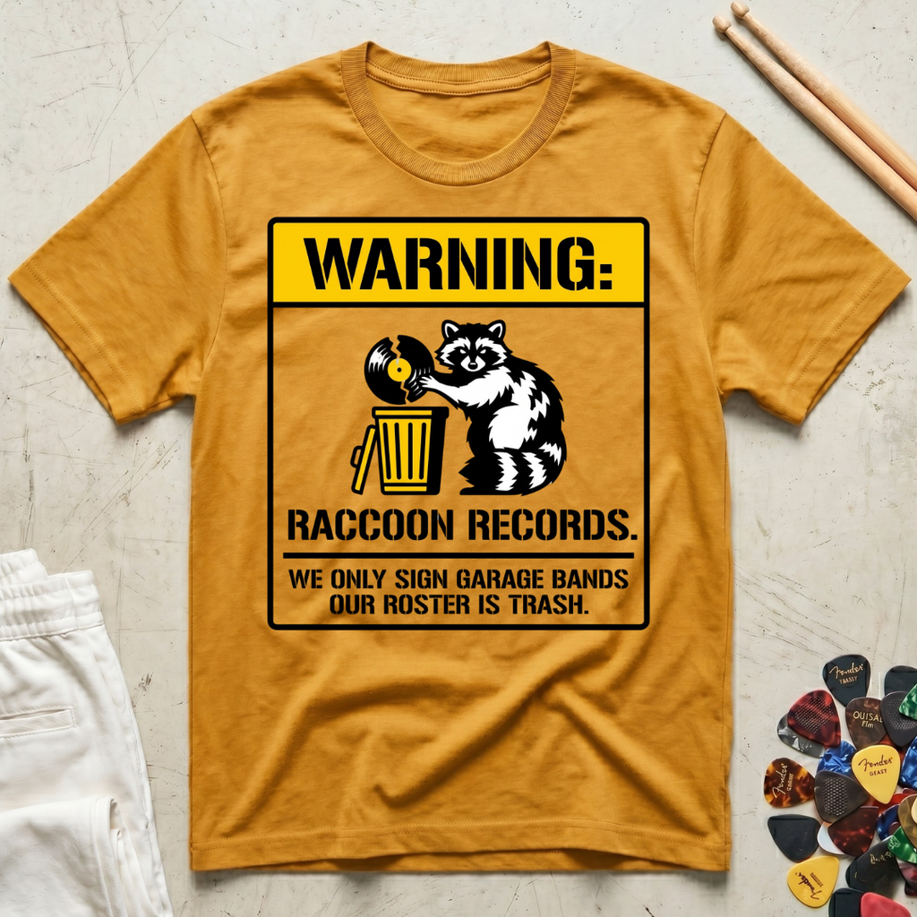 Warning: Raccoon Records T-Shirt