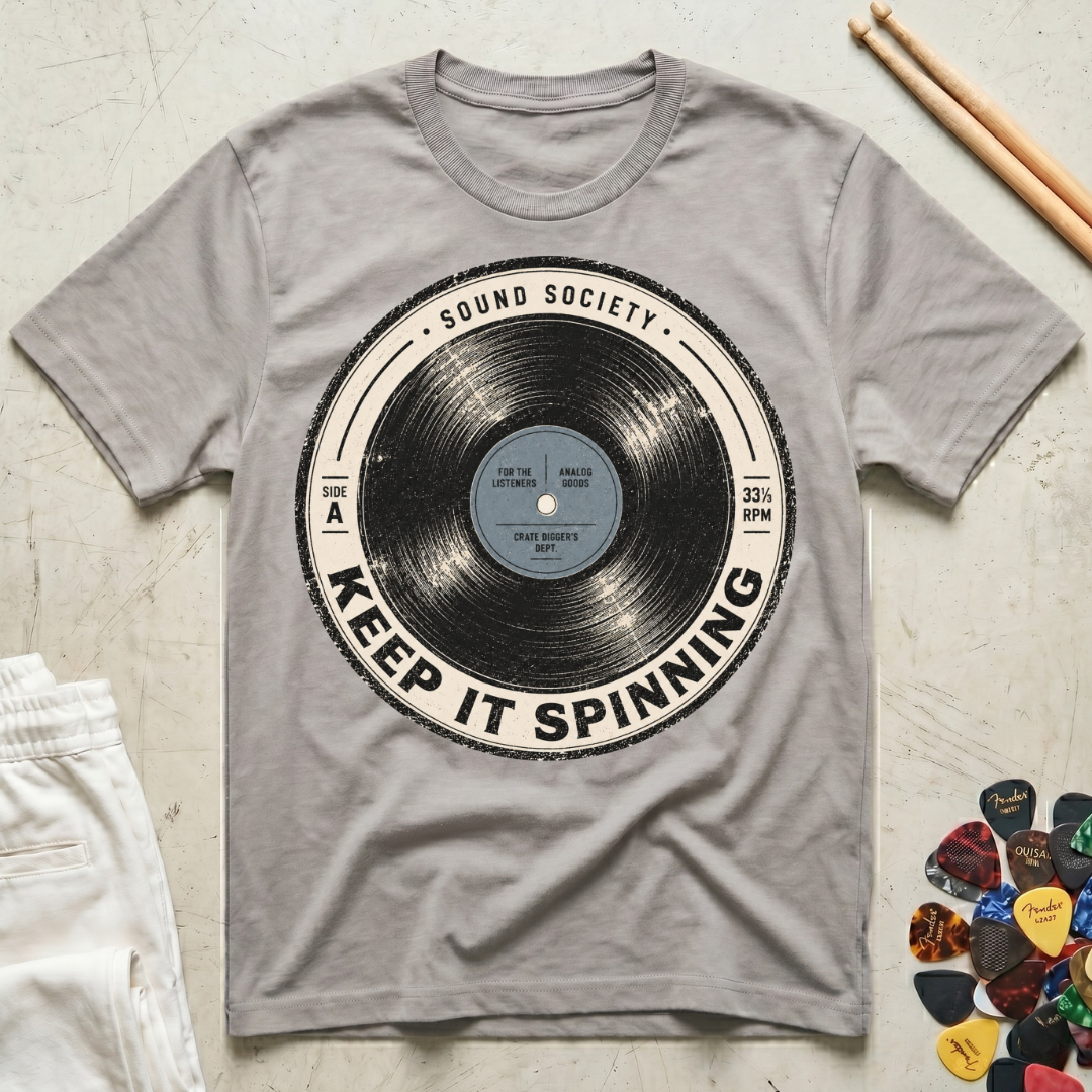 Keep It Spinning-Vinyl T-Shirt