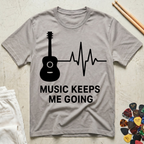 Music Keeps Me Going Guitar T-Shirt