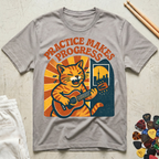 Practice Makes Progress Tense Cat T-Shirt