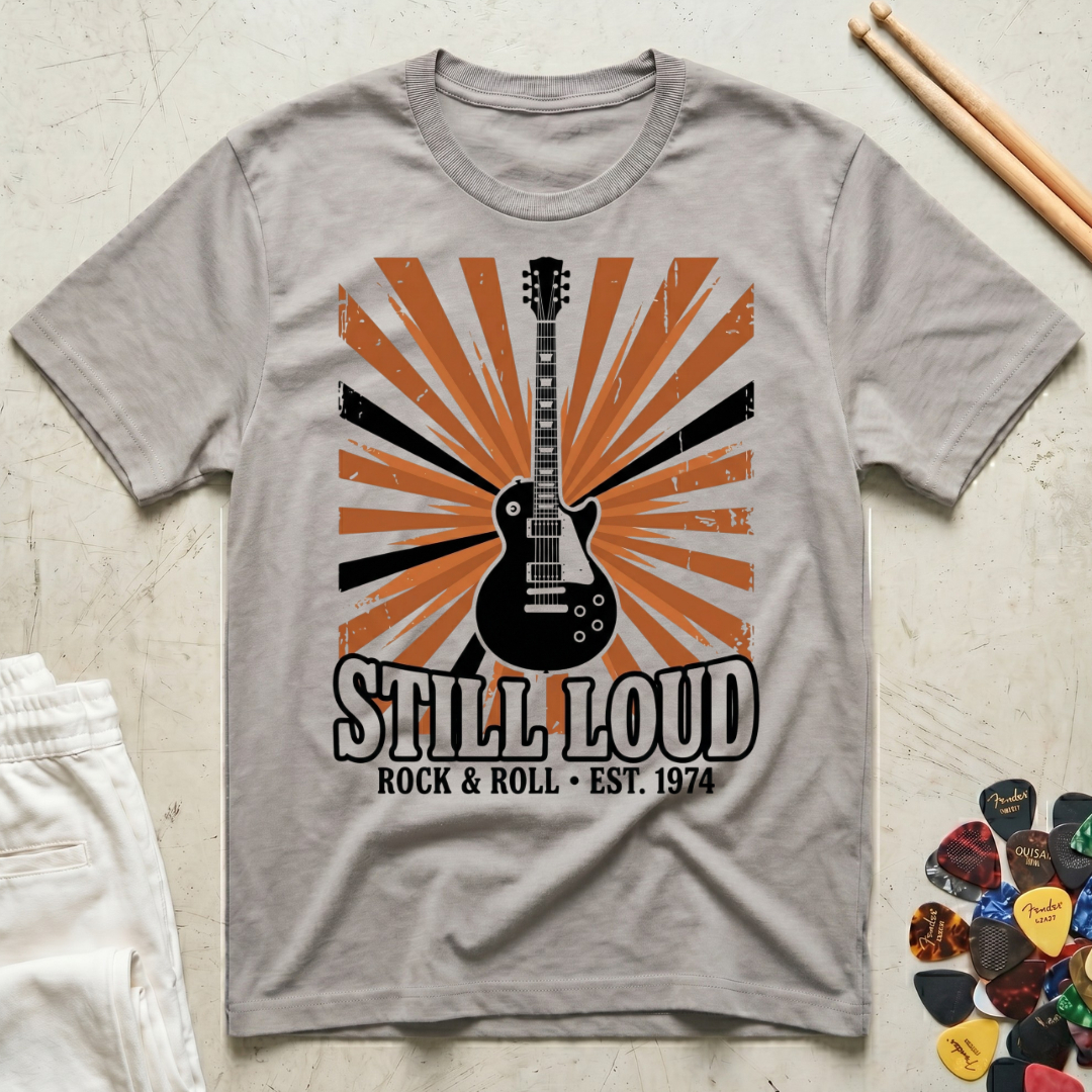 Still Loud Black Guitar T-Shirt