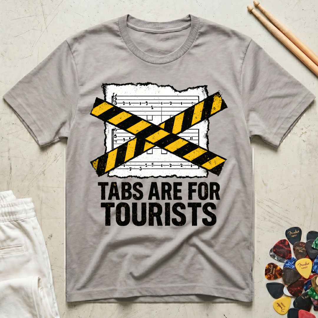 Tabs Are For Tourists Caution T-Shirt