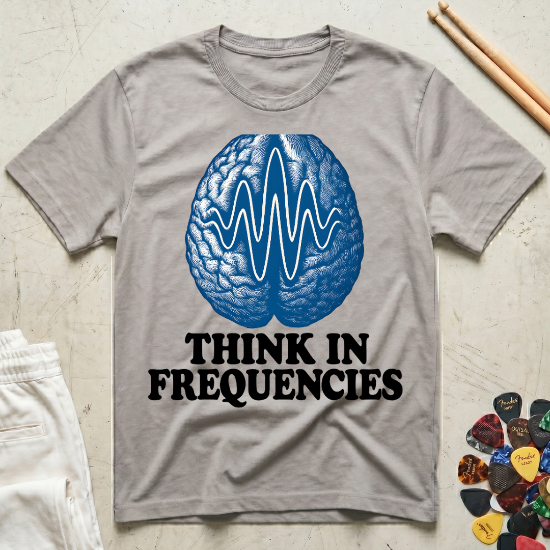 Think In Frequencies Brain Wave T-Shirt