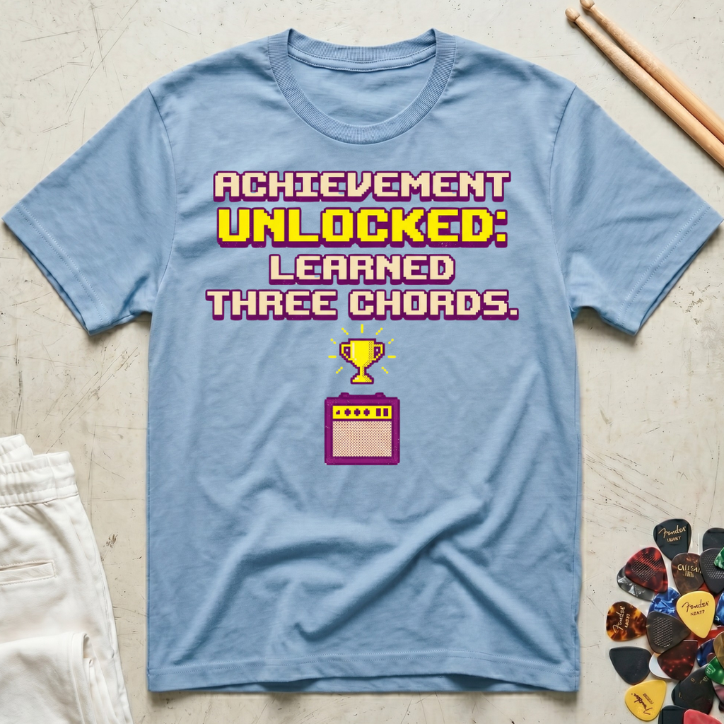 Achievement Unlocked: Learned Three Chords T-Shirt