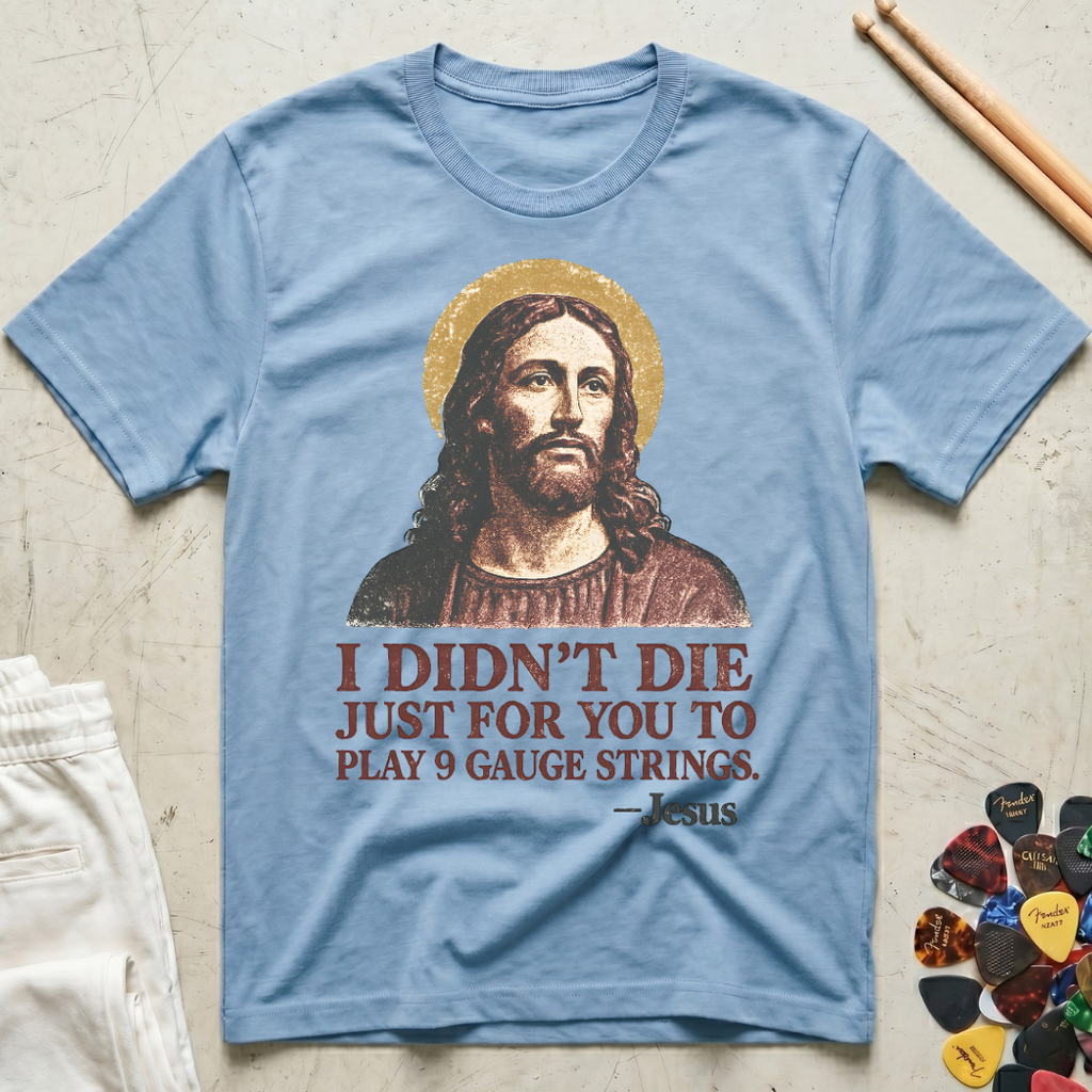 Jesus 9 Gauge Strings T-Shirt