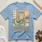 Practice Makes Progress Cat Focus T-Shirt