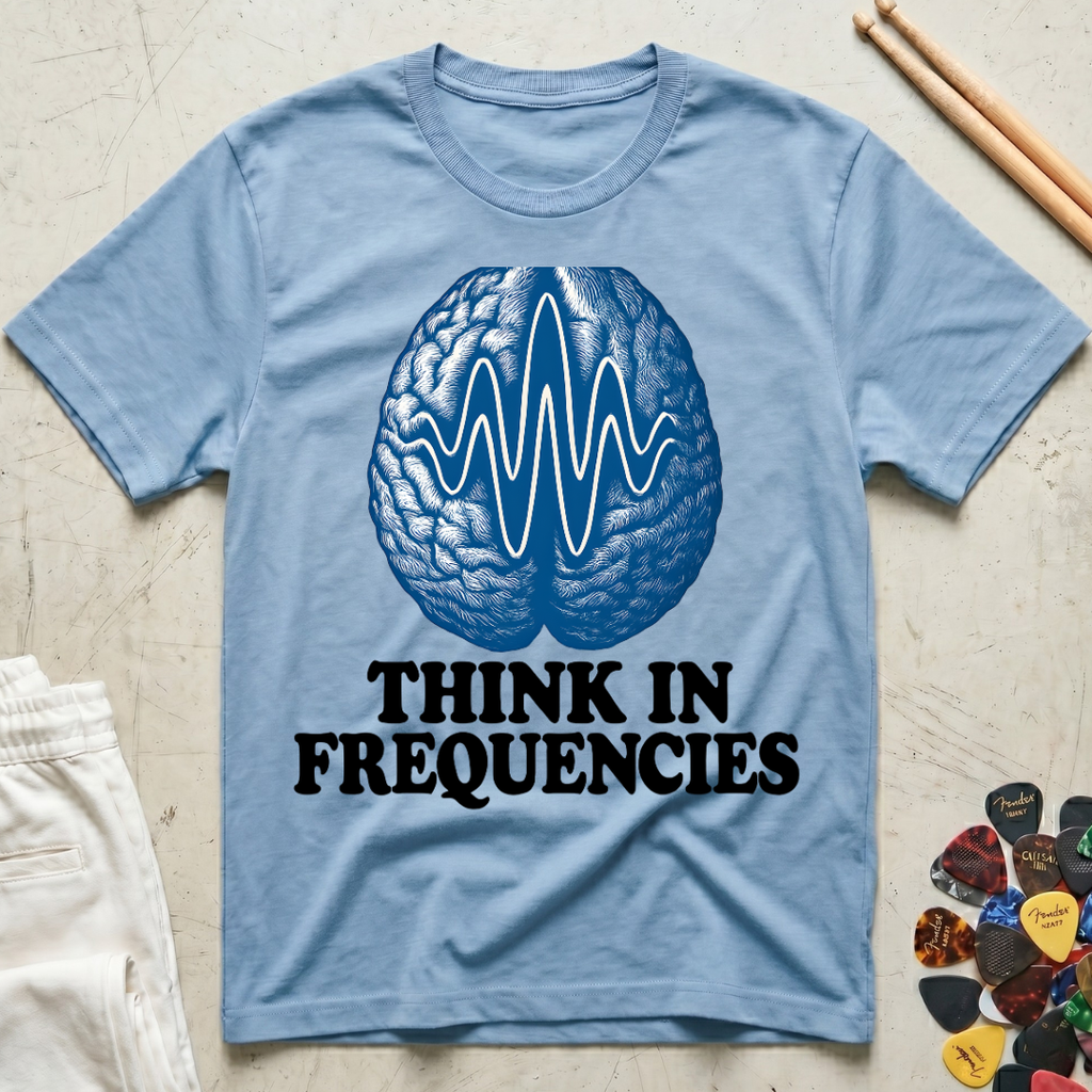 Think In Frequencies Brain Wave T-Shirt
