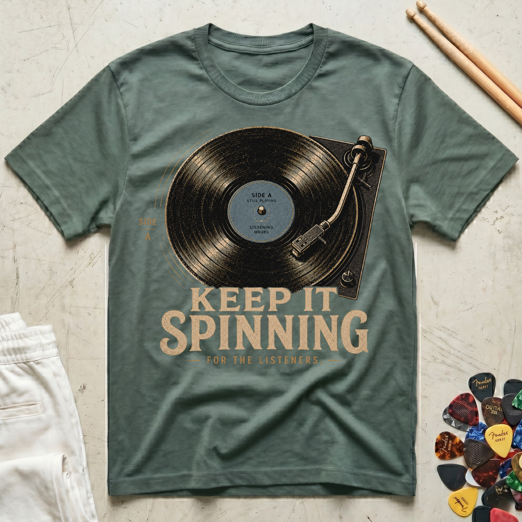 Keep It Spinning-Turntable T-Shirt