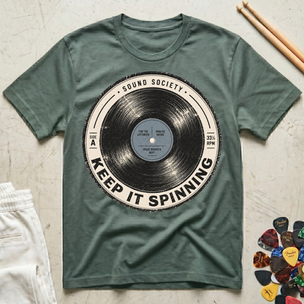 Keep It Spinning-Vinyl T-Shirt