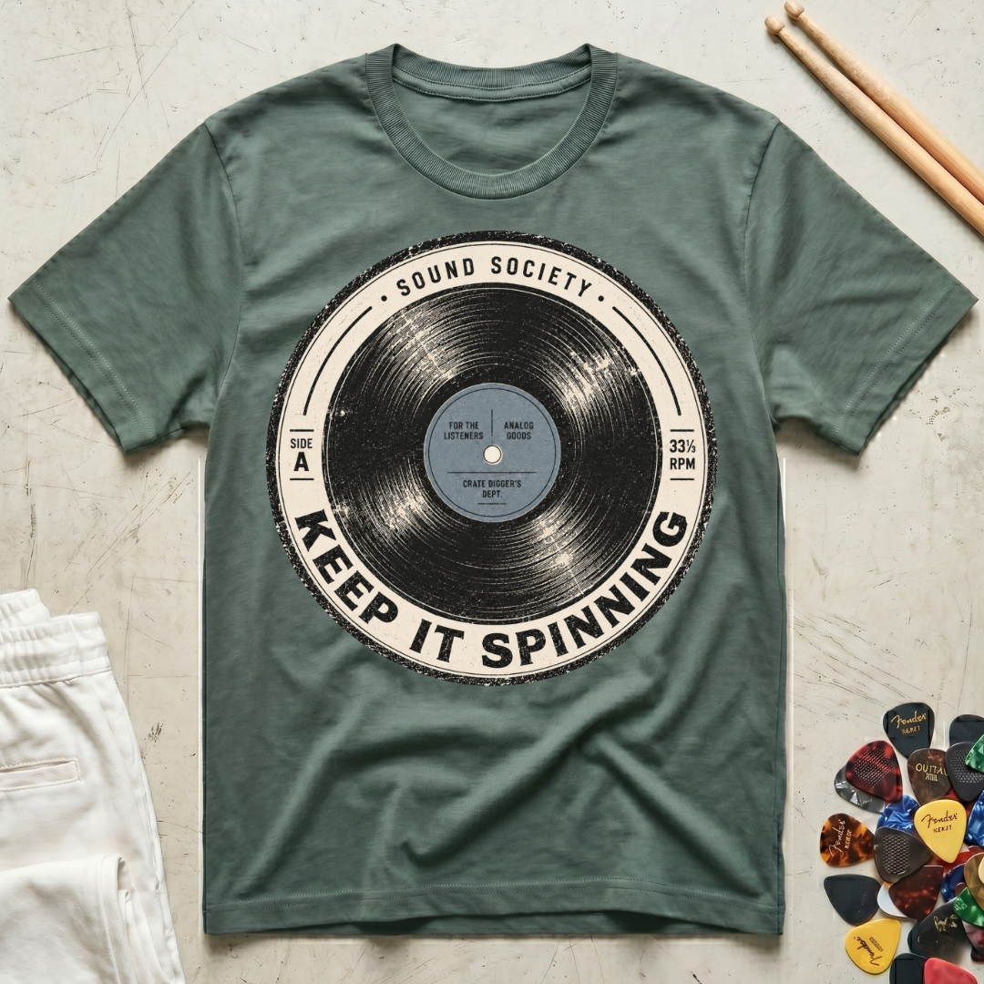 Keep It Spinning-Vinyl T-Shirt