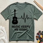 Music Keeps Me Going Guitar T-Shirt