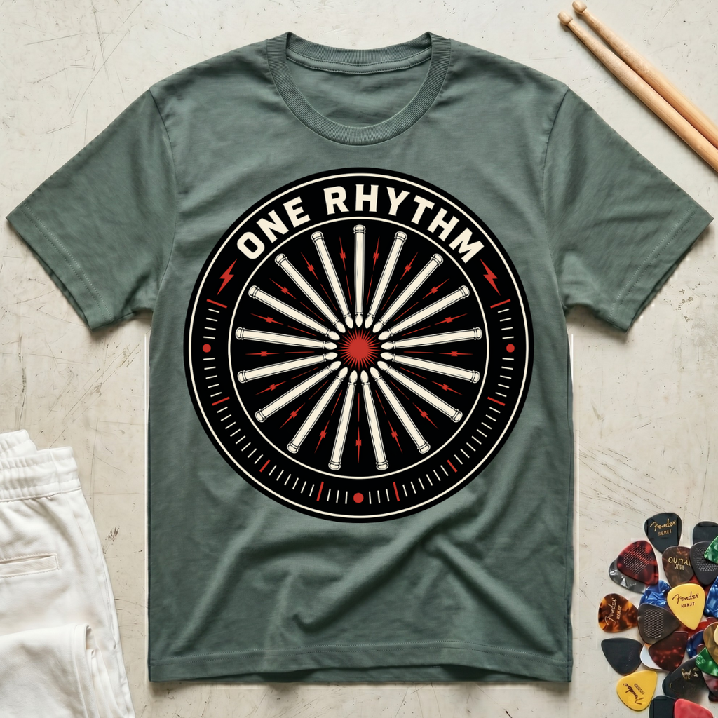 One Rhythm Drum Sticks T-Shirt