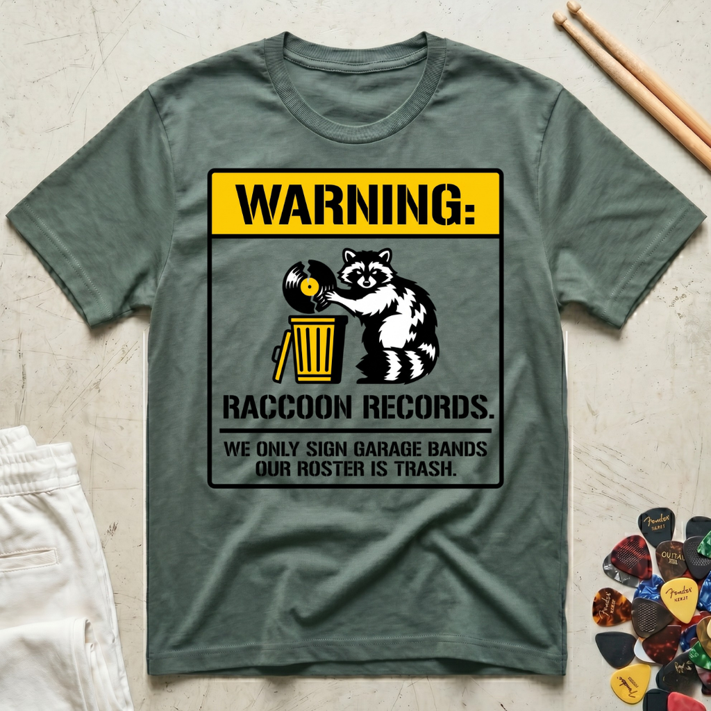 Warning: Raccoon Records T-Shirt