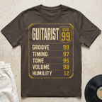 Guitarist Stats T-Shirt