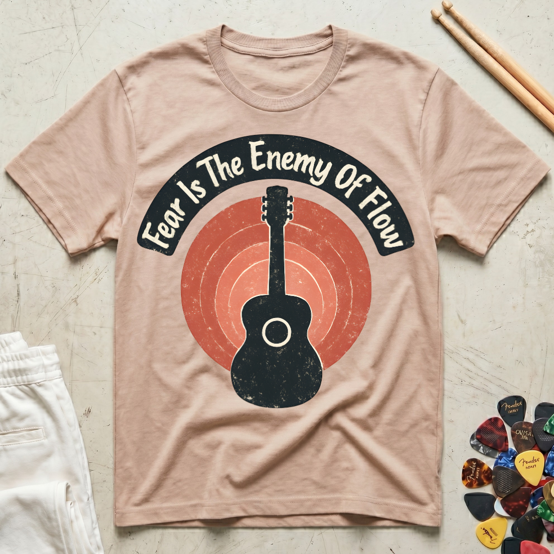 Fear Is The Enemy Of Flow Guitar T-Shirt