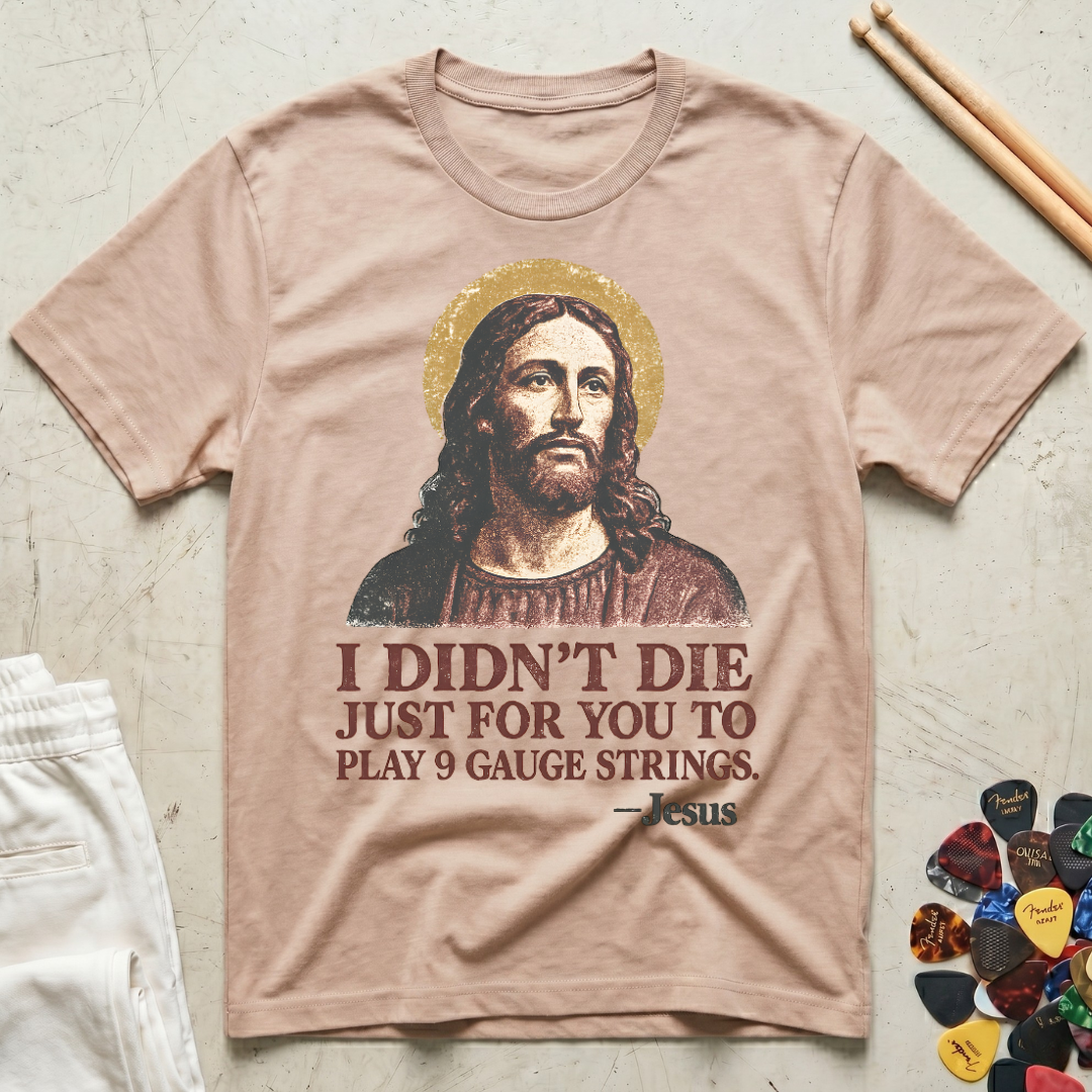 Jesus 9 Gauge Strings T-Shirt