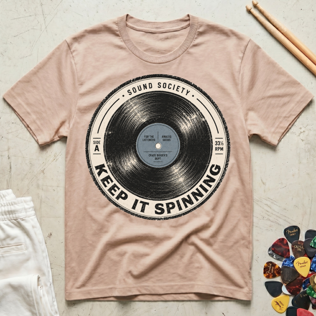 Keep It Spinning-Vinyl T-Shirt