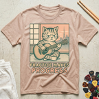 Practice Makes Progress Cat Focus T-Shirt