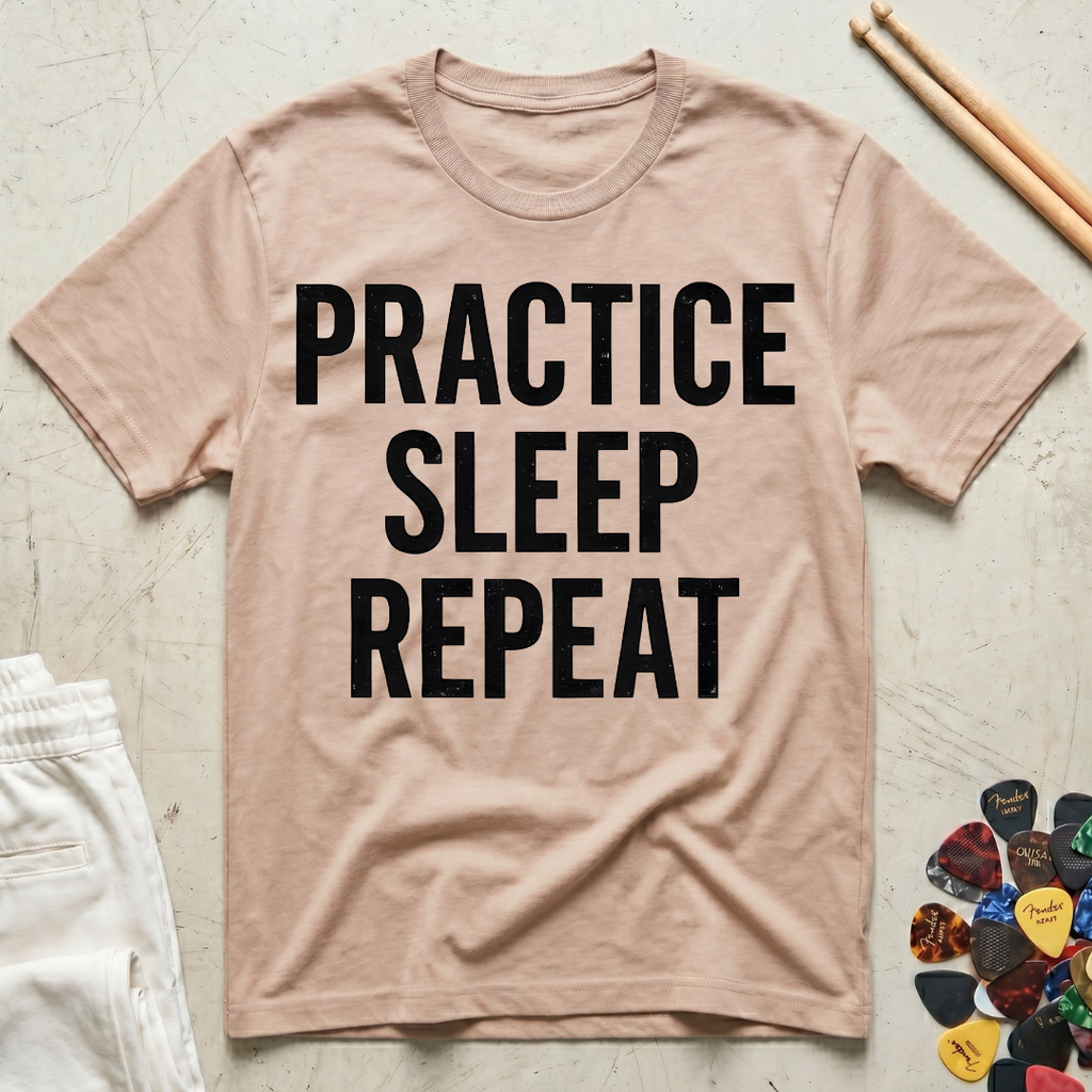 Practice Sleep Repeat Bold T-Shirt