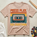 Press Play. Feel Everything Vintage Cassette T-Shirt
