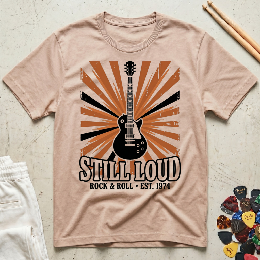 Still Loud Black Guitar T-Shirt