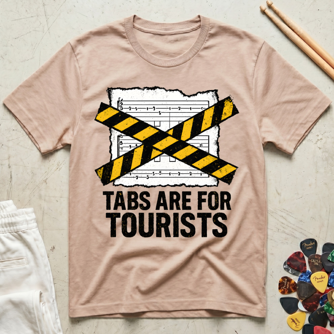 Tabs Are For Tourists Caution T-Shirt