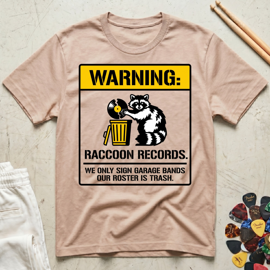 Warning: Raccoon Records T-Shirt