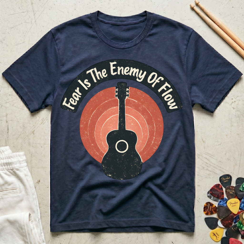 Fear Is The Enemy Of Flow Guitar T-Shirt