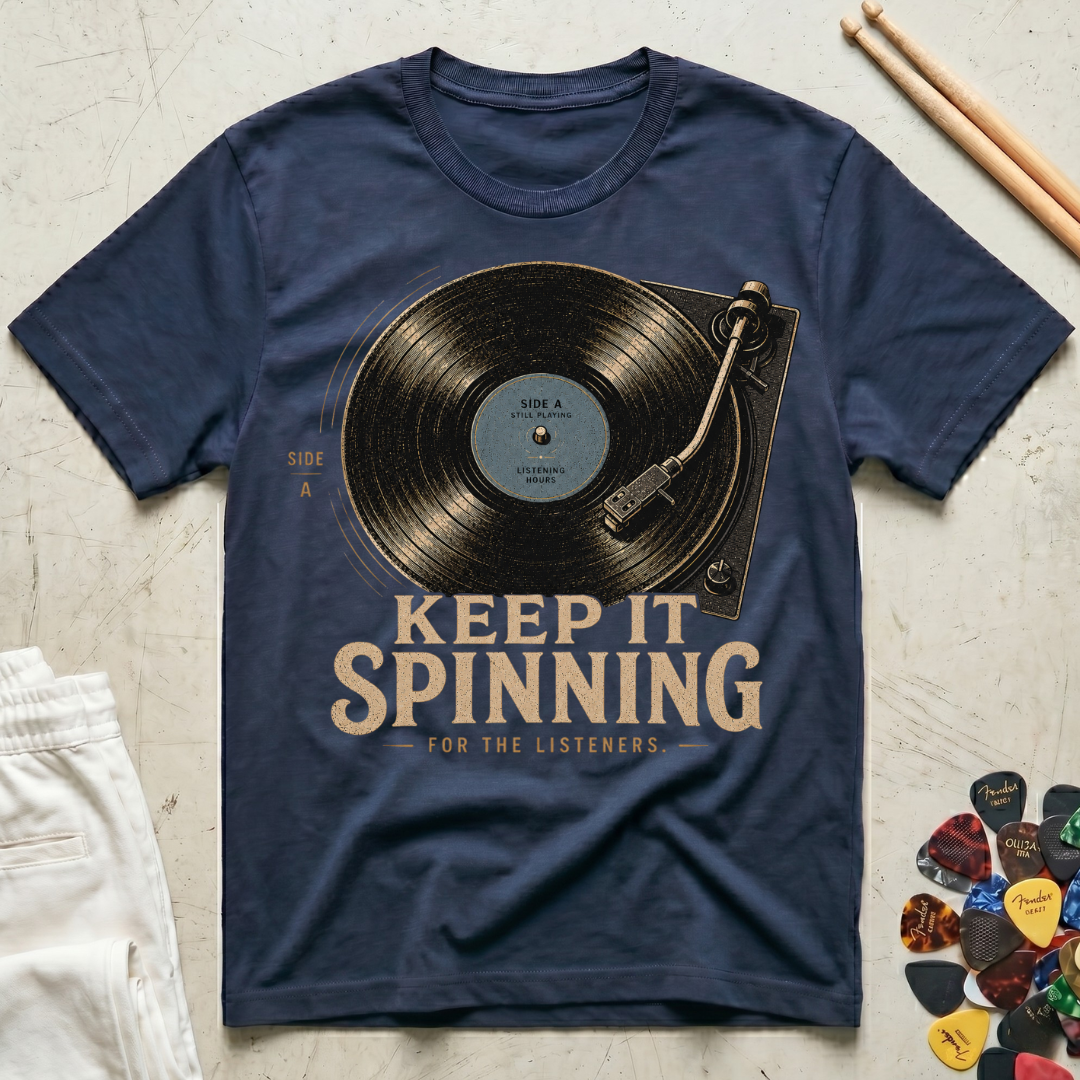 Keep It Spinning-Turntable T-Shirt