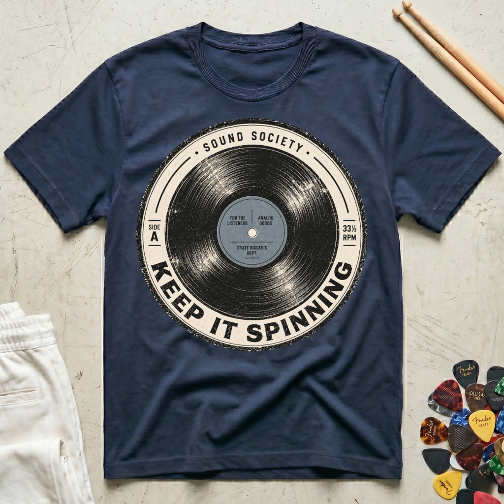 Keep It Spinning-Vinyl T-Shirt