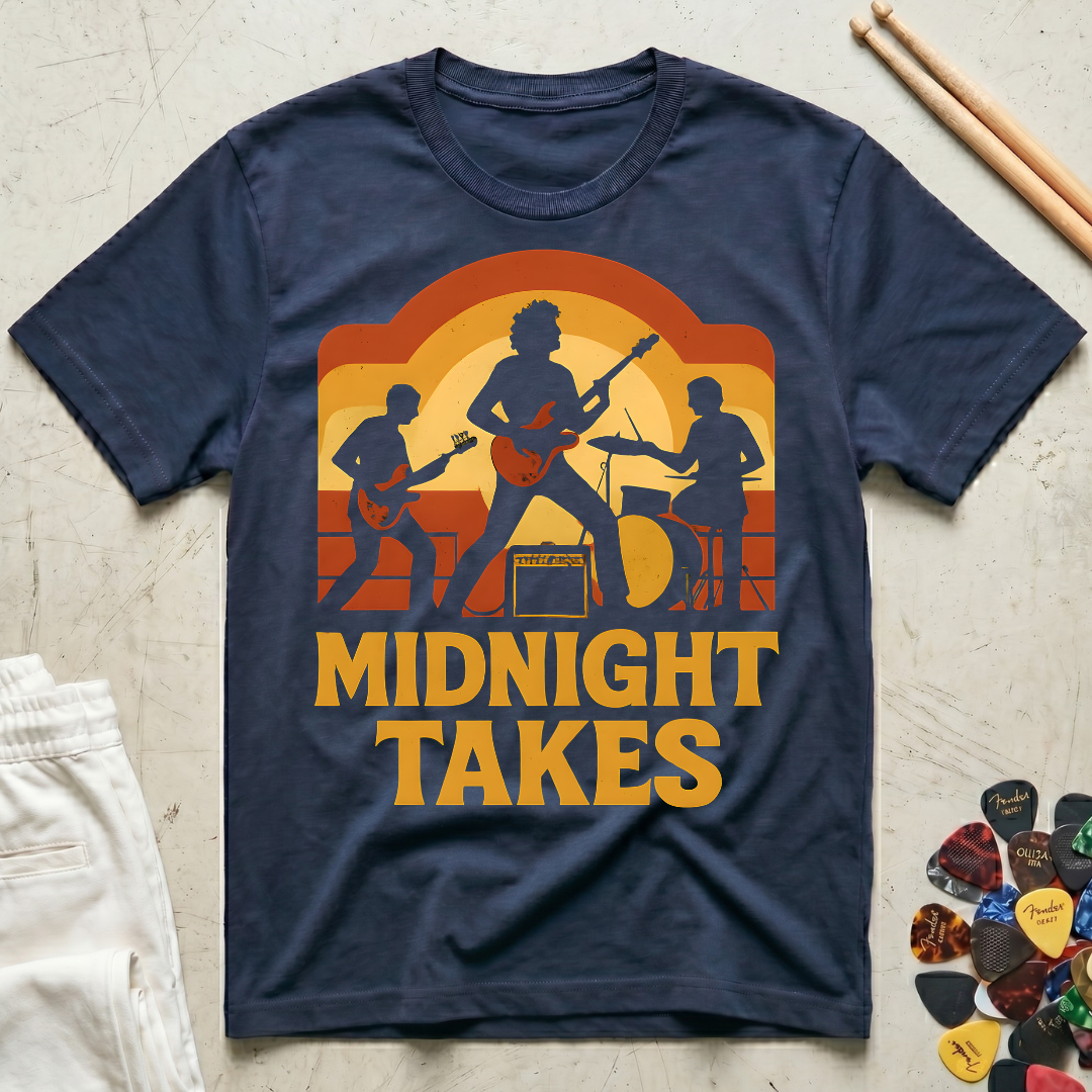 Midnight Takes Vintage Rock Trio T-Shirt