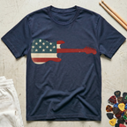 US Flag Guitar T-Shirt