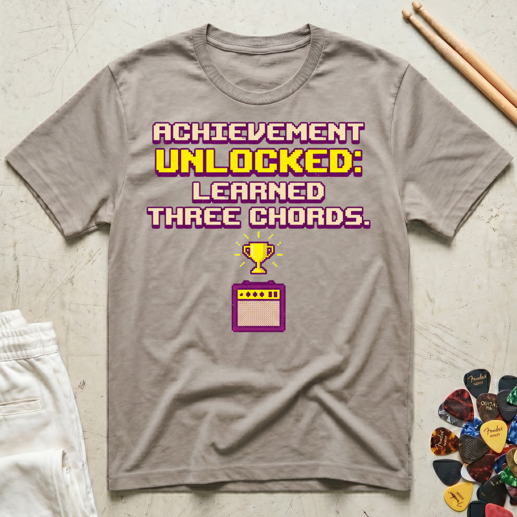 Achievement Unlocked: Learned Three Chords T-Shirt