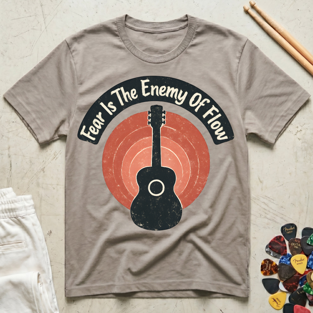 Fear Is The Enemy Of Flow Guitar T-Shirt
