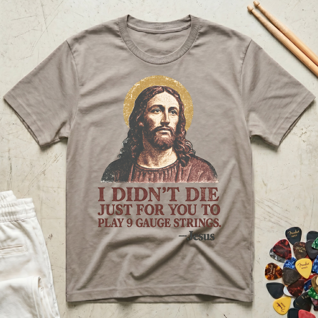 Jesus 9 Gauge Strings T-Shirt