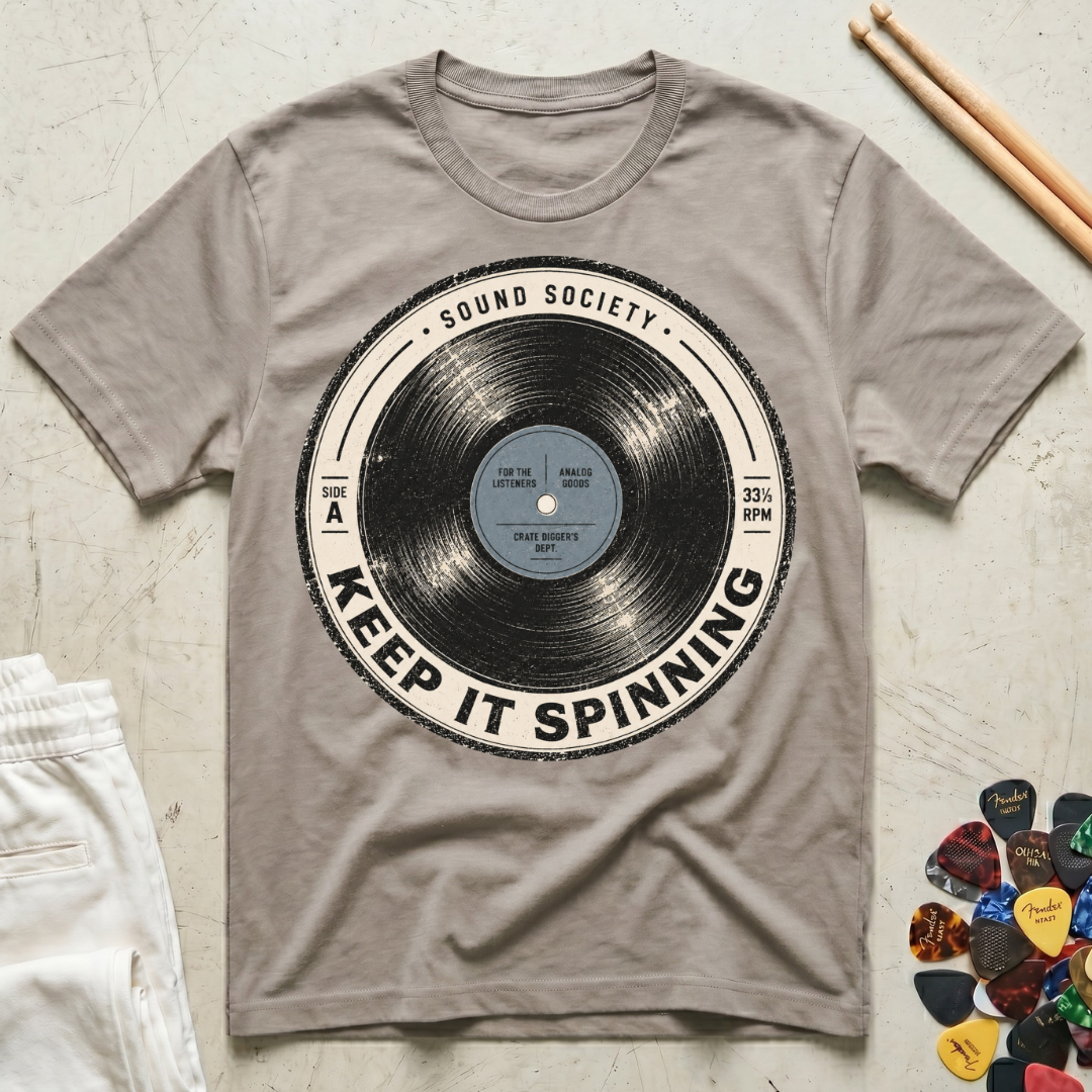 Keep It Spinning-Vinyl T-Shirt