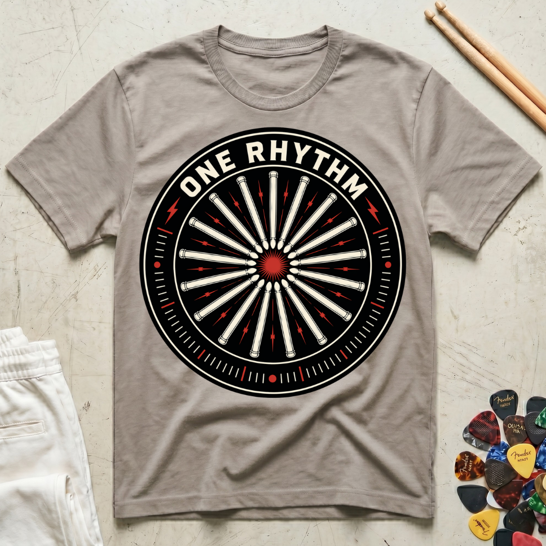 One Rhythm Drum Sticks T-Shirt