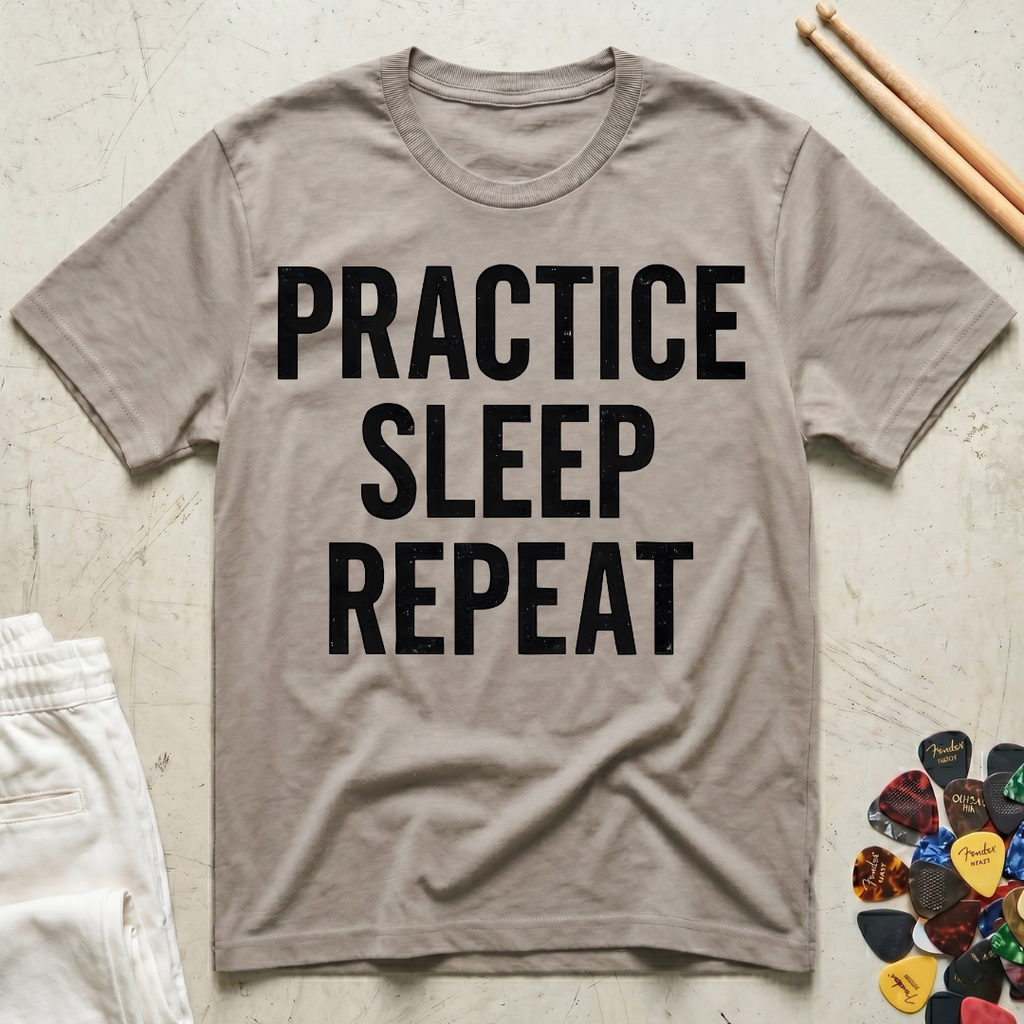 Practice Sleep Repeat Bold T-Shirt