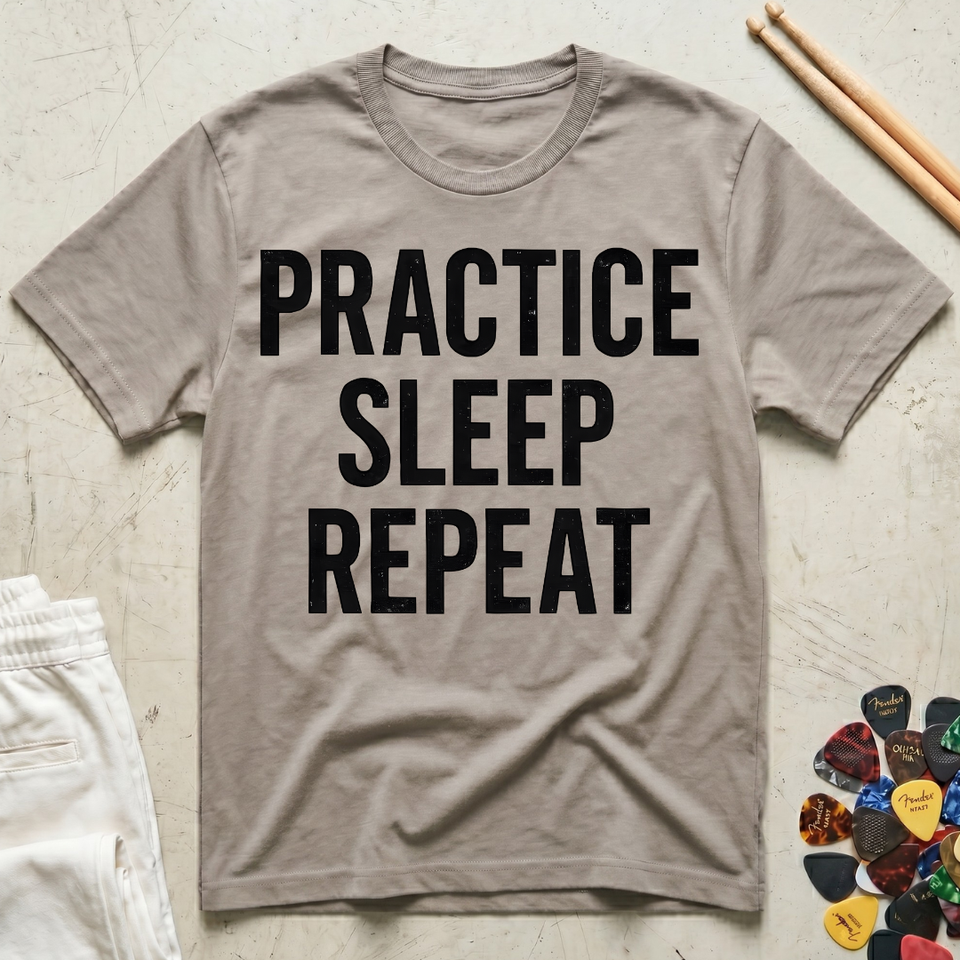 Practice Sleep Repeat Bold T-Shirt