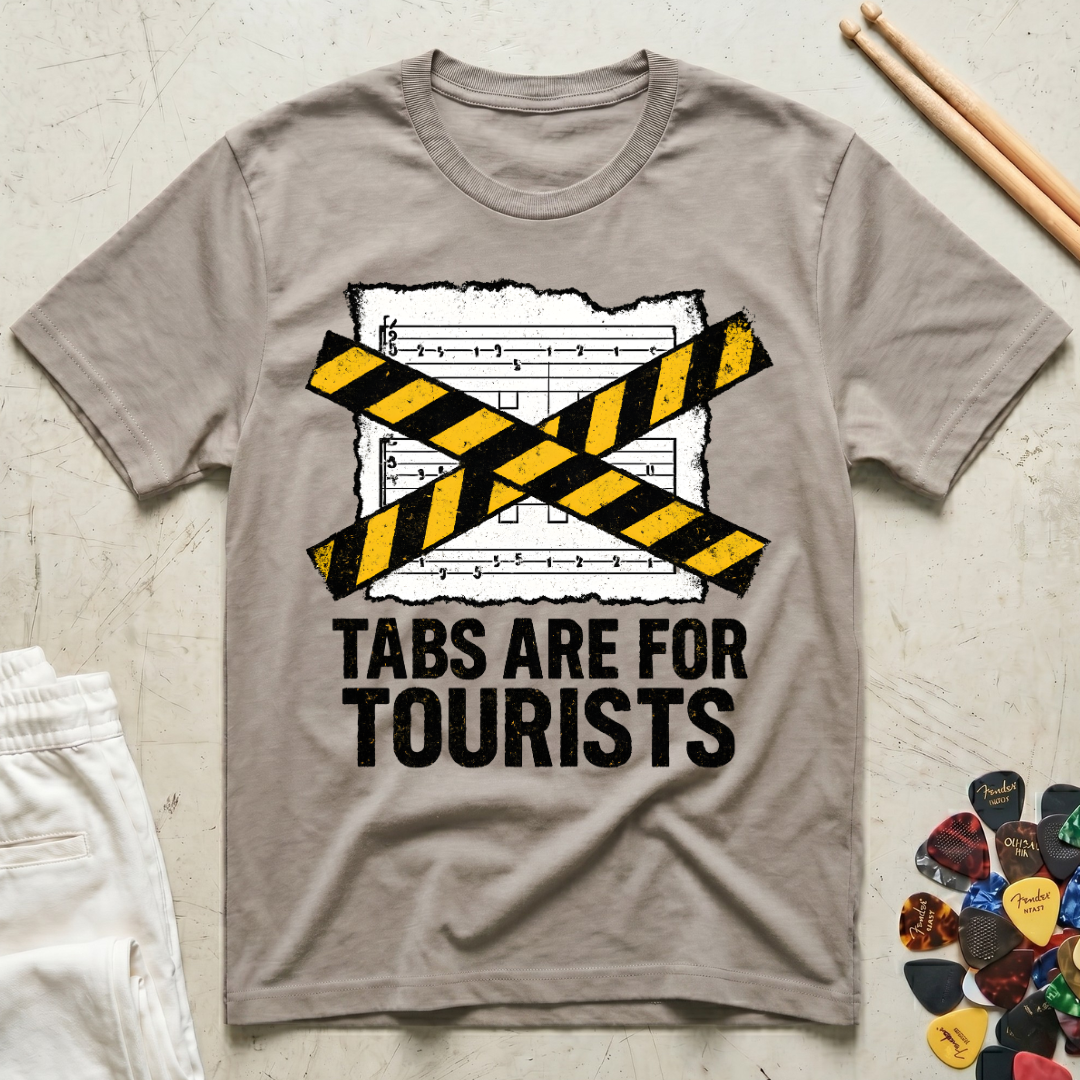 Tabs Are For Tourists Caution T-Shirt