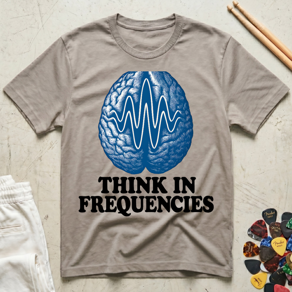 Think In Frequencies Brain Wave T-Shirt